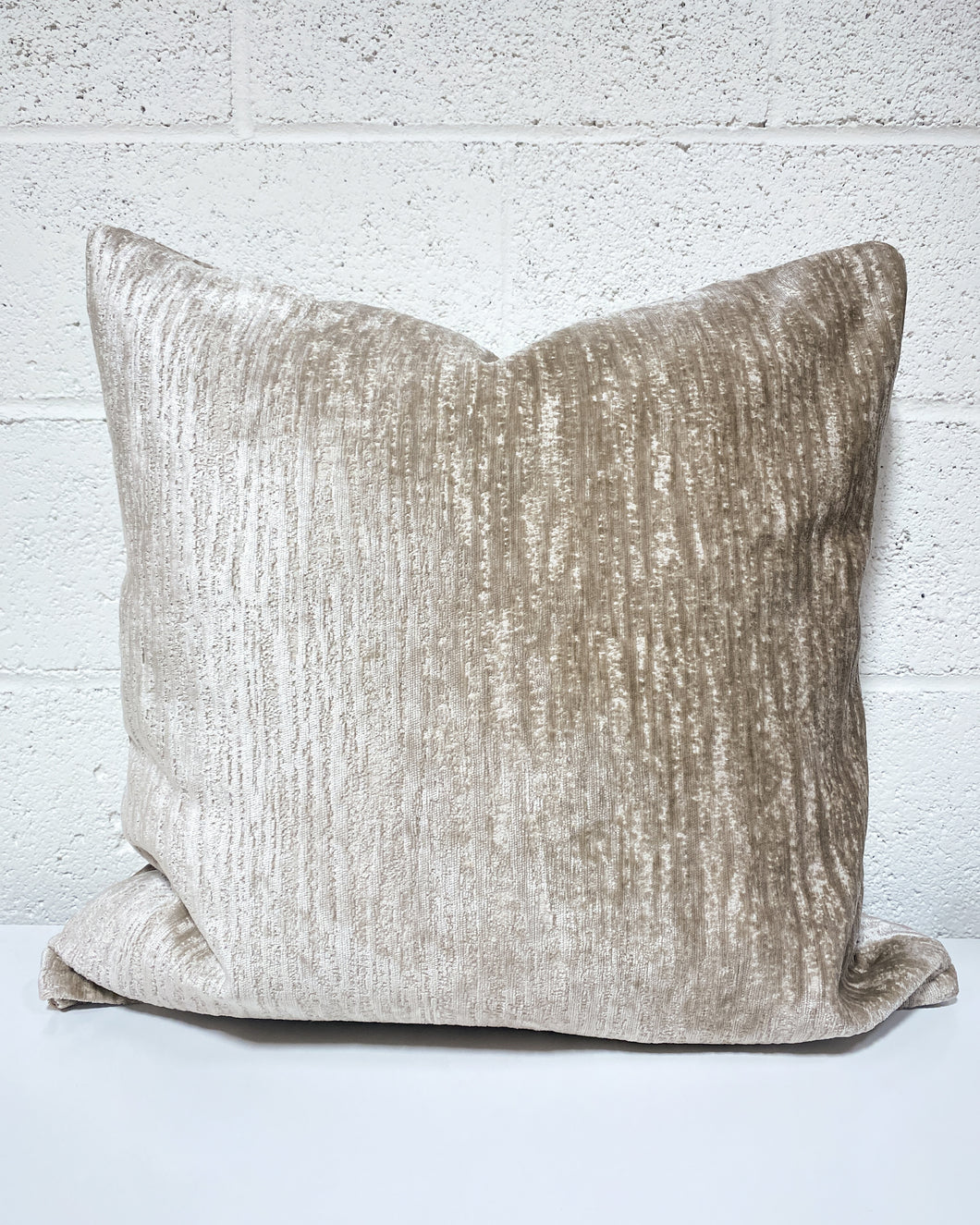 Extra Large Square Pillow in Continuum Silver