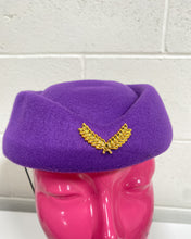 Load image into Gallery viewer, Purple Stewardess Hat
