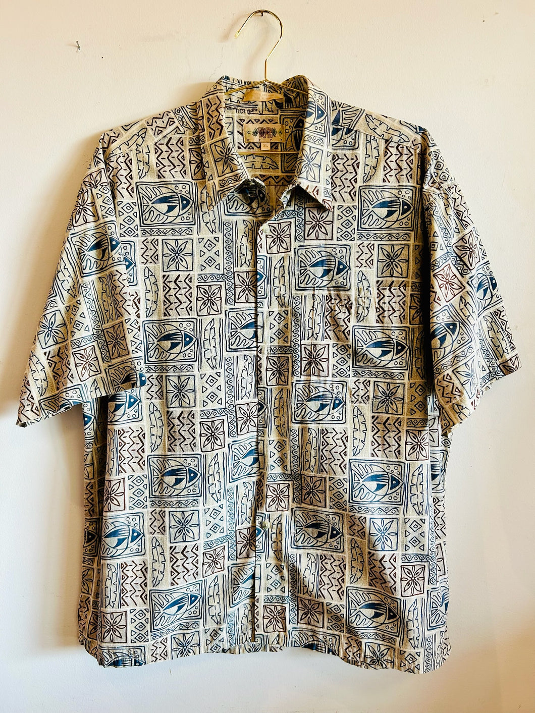 Campia Moda 100% Cotton Fish Life Hawaiian Shirt