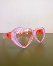 Load image into Gallery viewer, Pink Heart Glasses with Red Heart Detail
