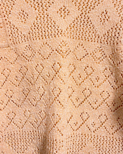 Vintage Peach Knit Sweater with Bell Sleeves