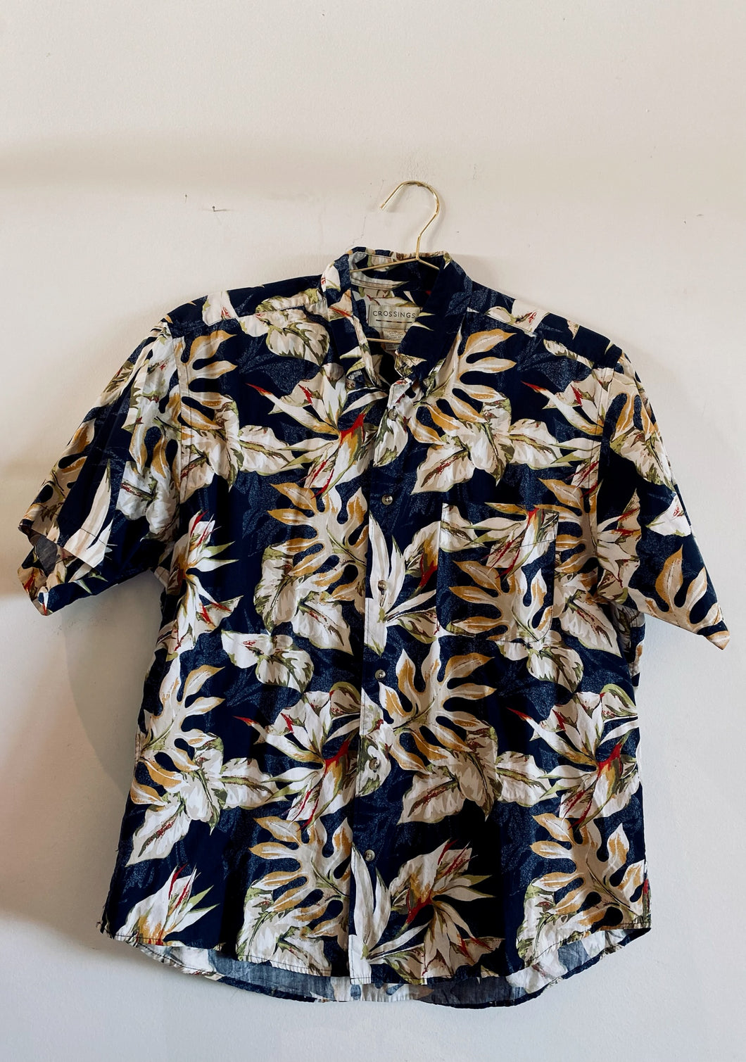 Crossings Dark Blue Hawaiian Shirt