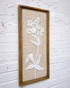 Framed Woven Floral Art