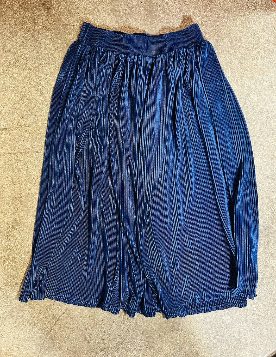 Accordian Pleated Blue Skirt