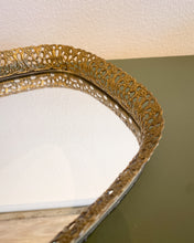 Load image into Gallery viewer, Vintage Oval Gold Vanity Tray
