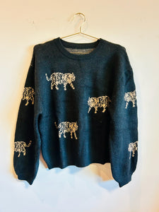 Feline Black Sweater