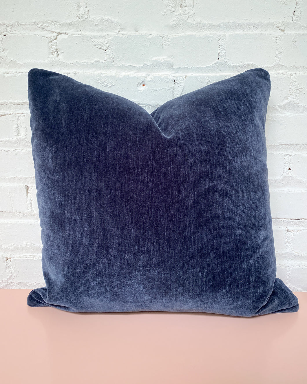 Square Pillow in Amici Indigo (18” x 18”)