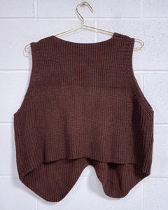 Chocolate Brown Knit Vest (XXL)