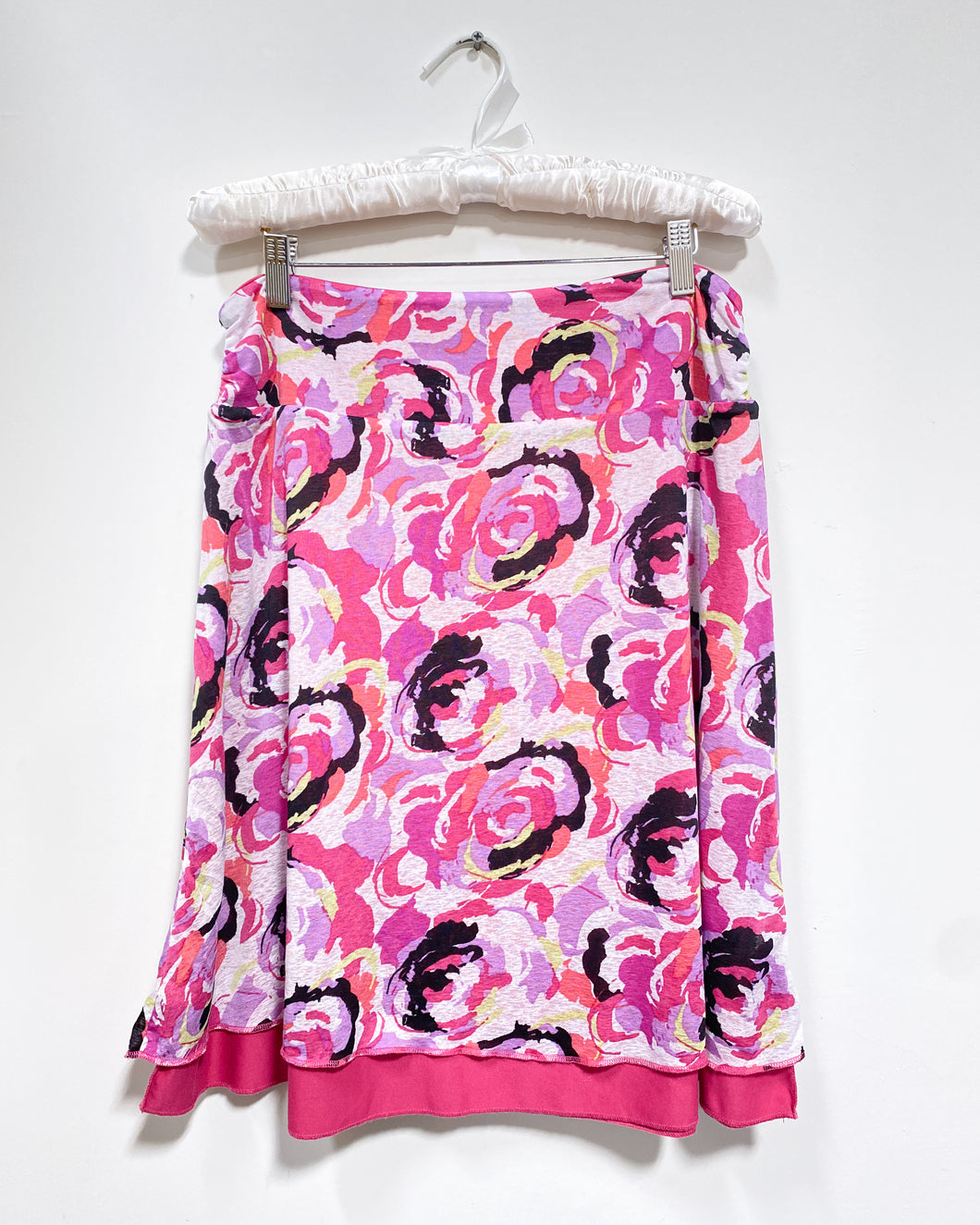 Vintage Reversible Pink Floral Skirt (L)