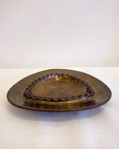 Franciscan Earthenware Crackled Bronze Ashtray