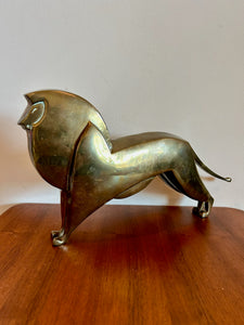 Modernist Brass Lion