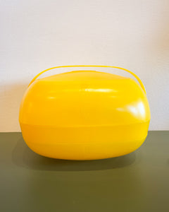 Vintage MCM Yellow Plastic Picnic Set