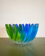 Load image into Gallery viewer, Studio Nova Solaris Blue and Green Swirl Bowl
