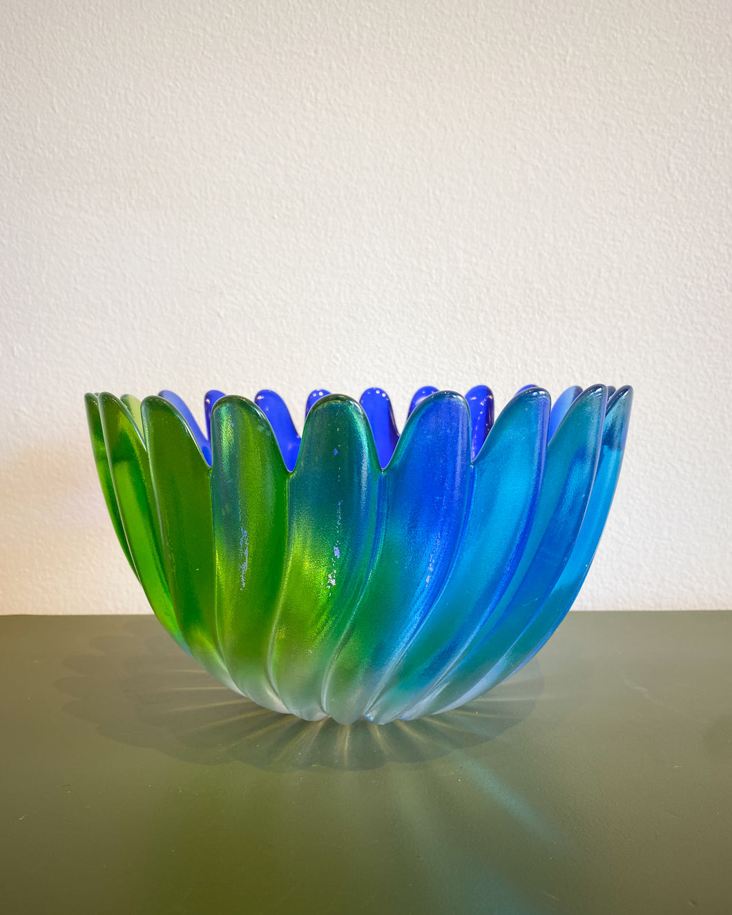 Studio Nova Solaris Blue and Green Swirl Bowl