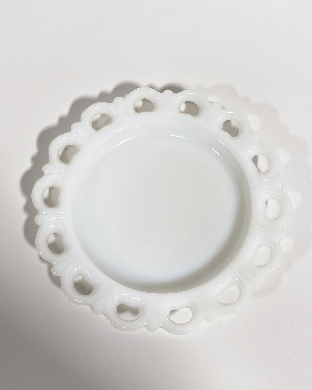 Vintage Anchor Hocking Milk Glass Plate/Catchall