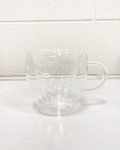 Clear Glass Mug with Heart Shape Interior