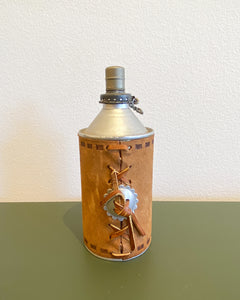 Vintage Leather Wrapped Kerosene Bottle