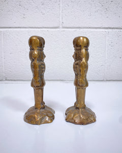 Vintage Pair of Brass Nutcracker Figurines