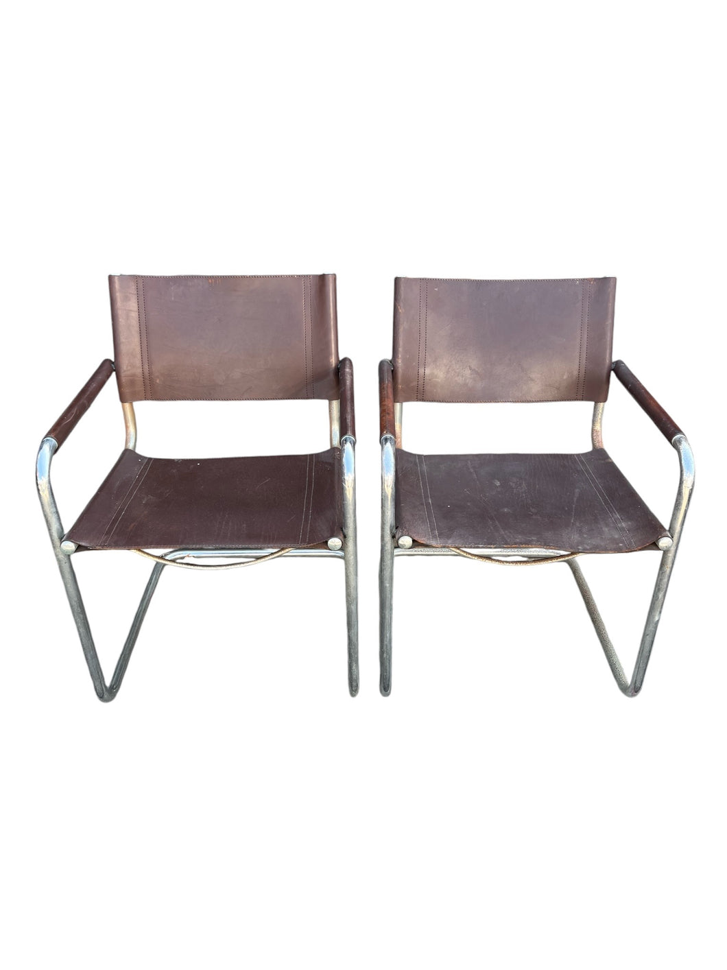 Vintage Mocha Colored Cantilever Chair, Sold Separately