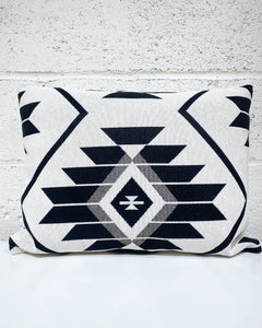 Rectangular Black and White Southwest Pillow