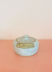 Studio Pottery Mushroom Keeper with Lid