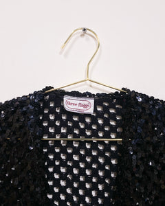 Black Sequin Knit Sweater