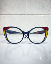 Load image into Gallery viewer, Red and Yellow Cat Eye Glasses
