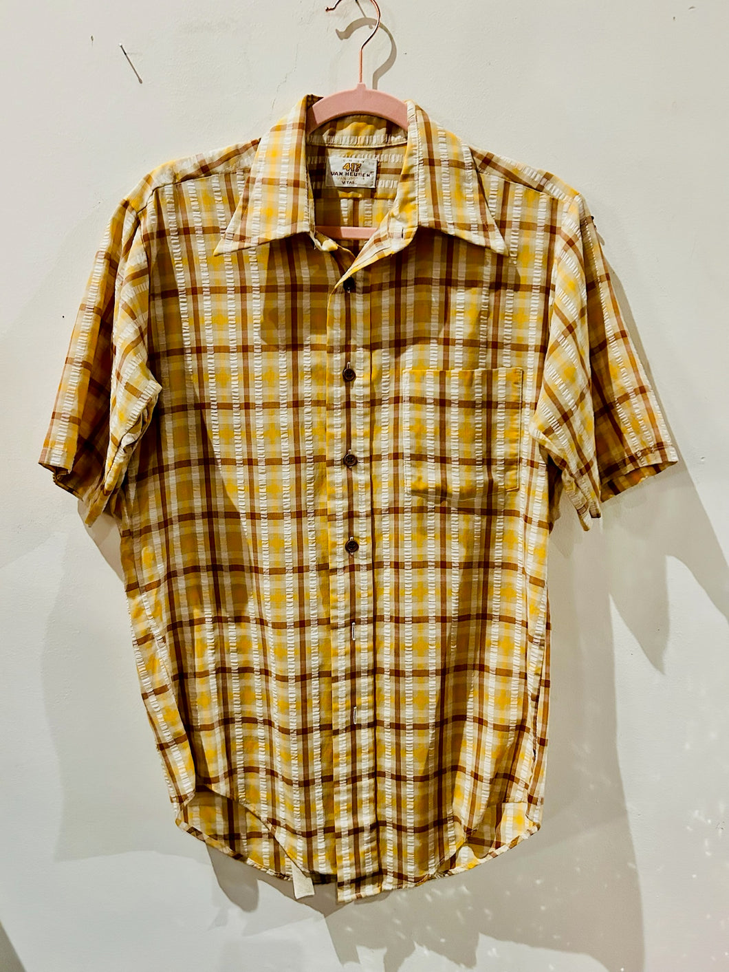 417 Vintage Van Heusen Plaid  Shirt