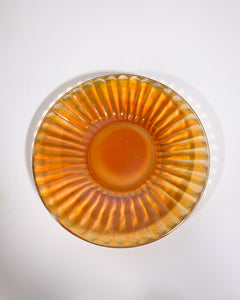 Irridescent Orange Sunburst Plate