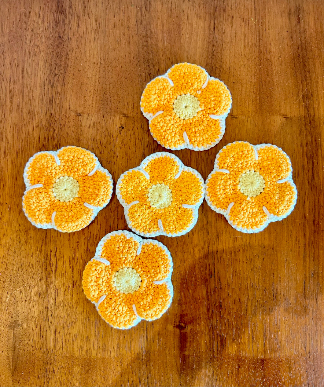 Marigold Crocheted Coaster set of 5