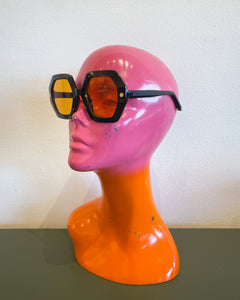 Black and Amber Octagonal Sunnies