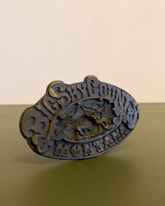 Brass Big Sky Country Montana Belt Buckle