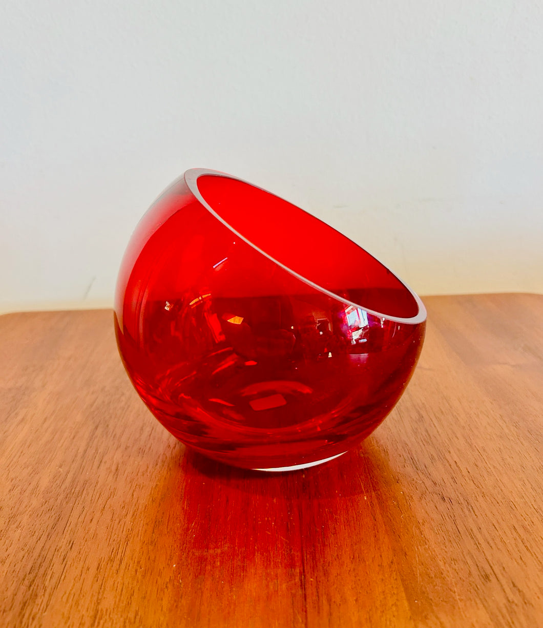 Vintage Ruby Red Glass Bowl