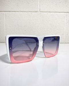 Oversized Square Sunnies in Rose