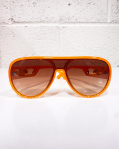 Orange Aviator Sunnies with Amber Shades