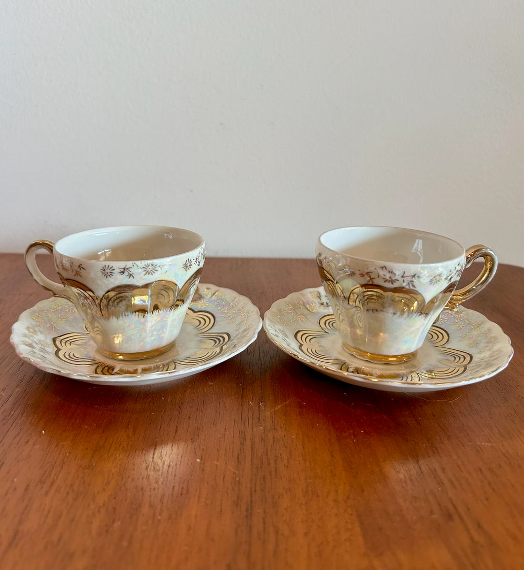 Japanese Sterling China Tea Set  Of 2 Cup