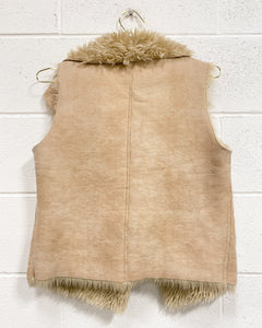 Faux Suede and Furry Vest (M)