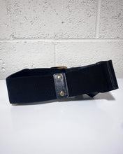 Load image into Gallery viewer, Double Strap Black Elastic Belt
