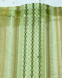 Vintage Avocado Green Sheer Curtain - 1 Panel