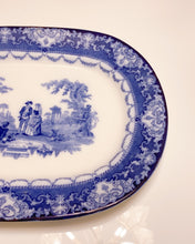 Load image into Gallery viewer, Antique Royal Watteau Doulton Blue and White Platter -Serenade
