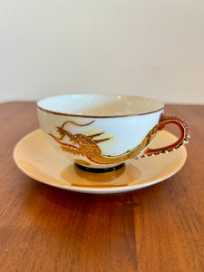 Porcelain Japan Satsuma Dragon Tea Set Cup Decoration Hand Cup