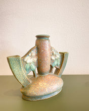 Load image into Gallery viewer, Vintage 1920&#39;s Roseville Dahlrose Triple Bud Vase
