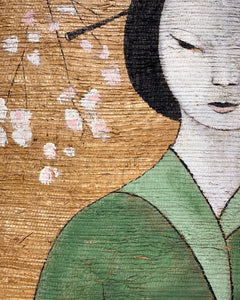 Vintage Painting of a Geisha, 1959