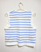 Load image into Gallery viewer, Blue and White Striped Knit Blouse
