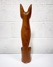 Load image into Gallery viewer, Mid Century Teak Siamese Cat Statue
