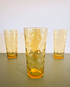 Vintage Hazel Atlas Amber Drinking Glasses - Set of 4