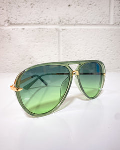 Green Aviator Sunnies