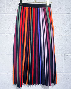 Rainbow Pleated Skirt (L)