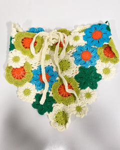 Floral Crochet Head Bandana