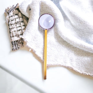 Lavender And Orange Glass Round Spoon